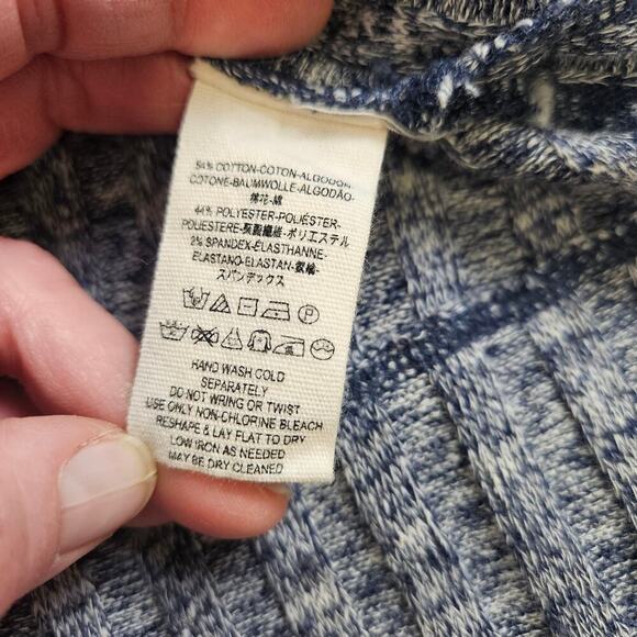 Free People Clarissa Ribbed Gray Mock Neck Size Small Oversized - Picture 6 of 6